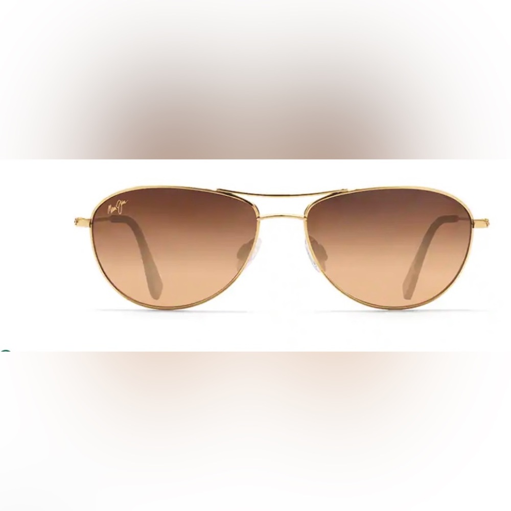 BABY BEACH women’s Maui Jim Polarized Aviator Sunglasses in gold and HCL bronze